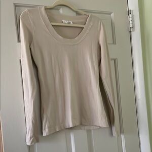 Women's Cream Long Sleeve Top